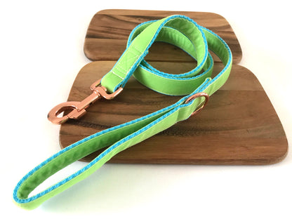 Fresh Lime Velvet Dog Lead