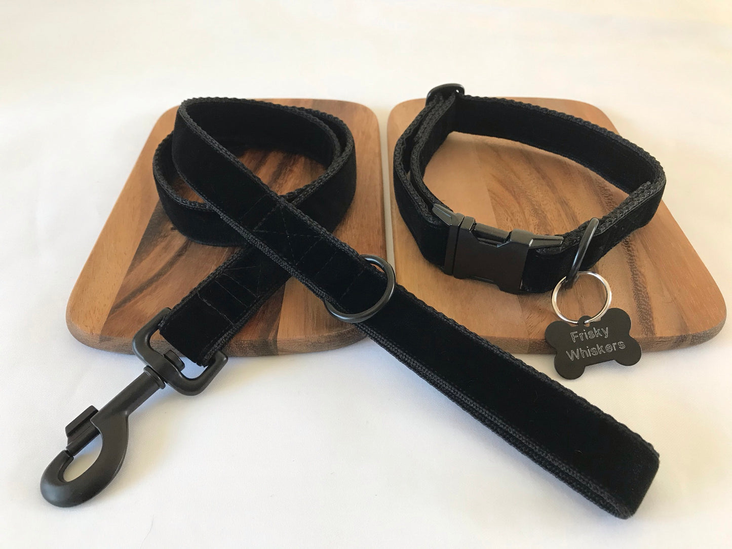 Zen Black Velvet Dog Collar