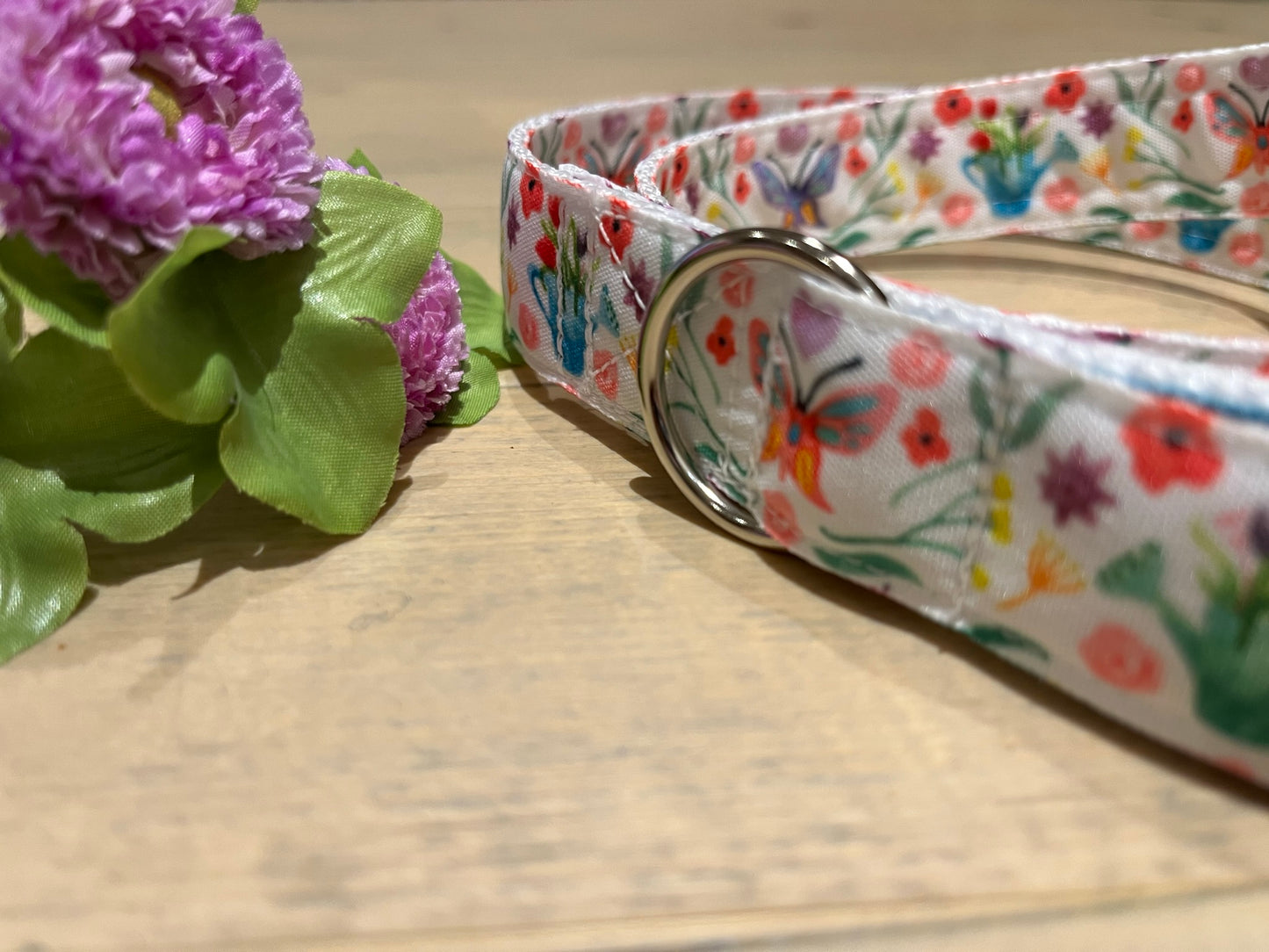 Spring Garden Dog Collar & Lead Set