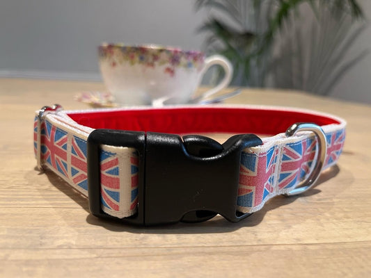 Union Jack Vintage Wash Dog Collar