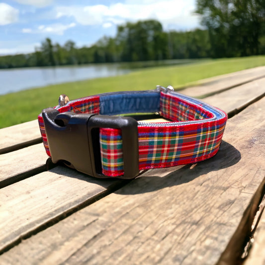 Royal Stewart Tartan Dog Collar