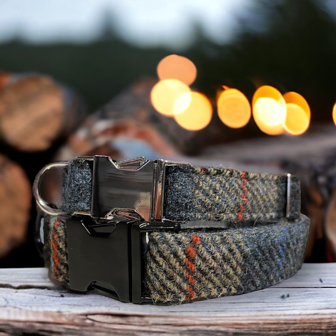 Tarbert Check Harris Tweed Dog Collar